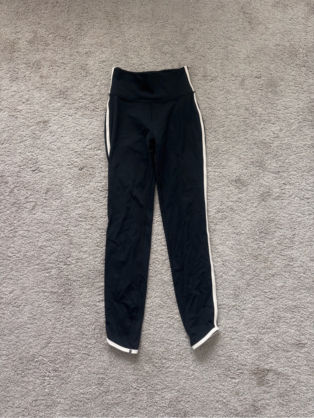 JoyLab Black Leggings with White Side Stripe